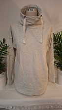Damen Sweatshirt Shirt Pullover Pulli M L Bio Baumwolle creme weiß melliert