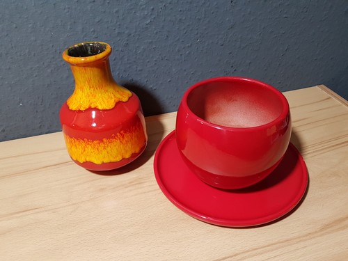 2er set vintage vasen - vintage, keramik