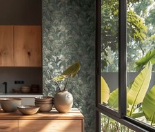 Vliestapete Blätter Putzoptik