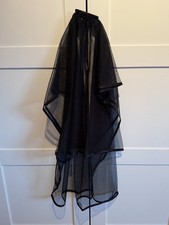 Schwarzer Schleier aus Tüll mit Kamm - Gothic - Halloween - Braut - Hochzeit