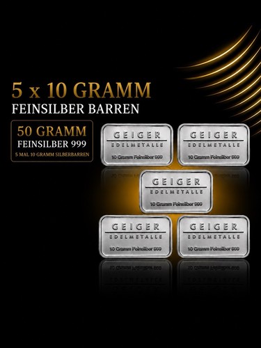 10g silberbarren geiger - 5x,
