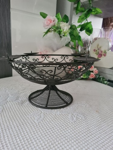 Vintage adventskranz metall - vintage,