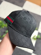  Gucci Cap Schwarz GG Monogram Original One Size Herren Designer Cape