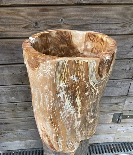 50cm echt holz stamm vase - 50cm,
