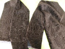 Webpelz Faux fur 2 Stoffreste Persianer Retro Look Vintage dunkelbraun 50er60er