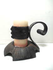 Antike einzigartiger Metall schwerer Eisen Kerzenhalter  Mittelalter