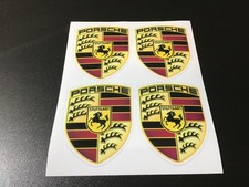 4 x Porsche Wappen Aufkleber