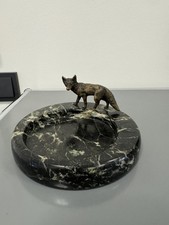 Marmor Aschenbecher mit Bronze