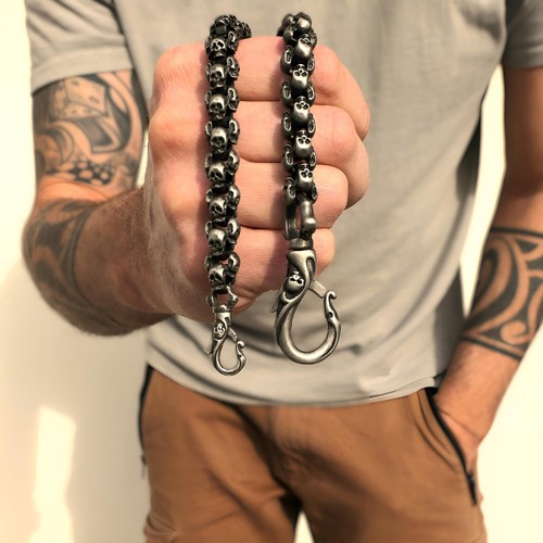 Skull wallet chain edelstahl - skull,