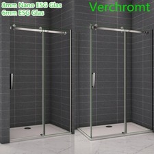 195cm Schwebetür Glasschiebetür Nischentür Dusche Duschabtrennung Galswand Tür
