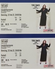 Tori Amos 2 x Konzerttickets