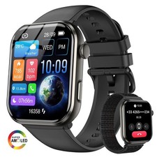 Blackview Smartwatch Herren Damen AMOLED-Bildschirm immer an Fitnessuhr Sportuhr