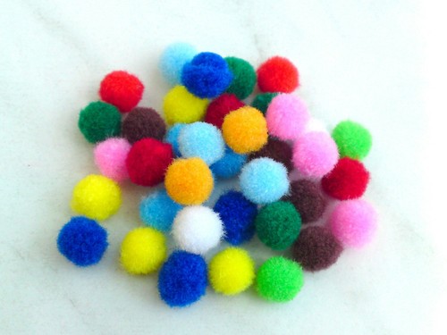 50x pompons bommel kugeln - 50x,