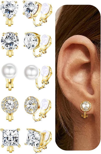 Paare clip ohrringe damen - 5,
