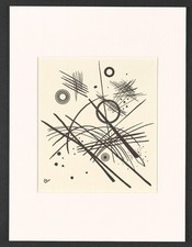 Wassily Kandinsky, Schwarze Linien, Holzschnitt, 1924, Abzug 1970 bei DuMont 