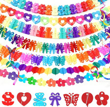 7 Stück Bunt Girlande Papier