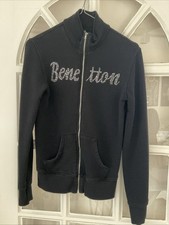 BENETTON SWEATJACKE SCHWARZ GR. XS