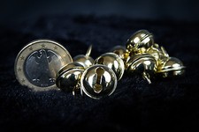 Schellen gold ca. 12 mm Glöckchen zum Basteln Clown Mittelalter Glocke 125277113