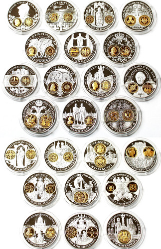 Sammlung silber medaillen - 24,