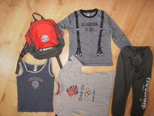 💜Bekleidungspaket Jungen Gr. 110 / 116   Jungenbekleidung und Rucksack