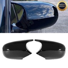 2x Glanz Schwarz Spiegelkappen