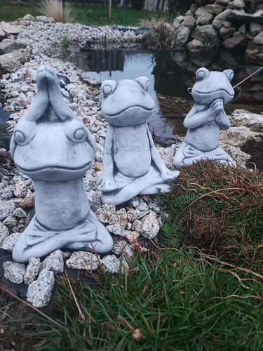 Steinfigur yoga frosch - yoga,
