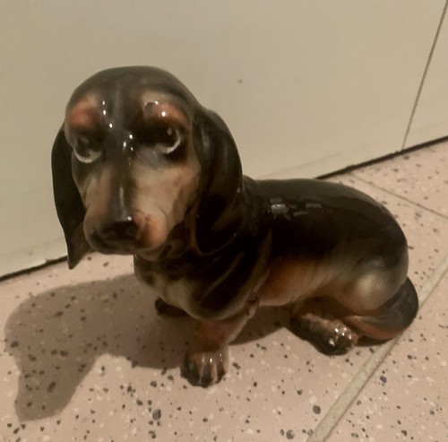 Dackel figur porzellan - dackel,