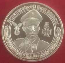 Medaille 999 Feinsilber Steiner 2. Weltkrieg General Kurt  Student World War II