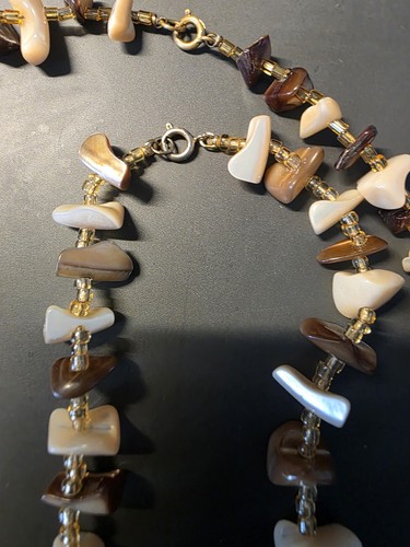 Vintage perlmutt kette 2er - im,