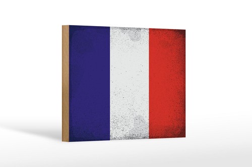 Holzschild flagge frankreich - holzschild,