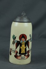 Krug Maßkrug Gruß aus München Münchener Kindl um 1900 Andenken