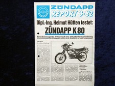 Zündapp K 80, Zündapp Report 3.82 , gelocht