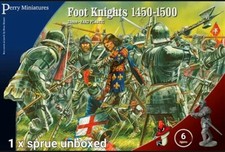 Perry Miniatures Fußritter 1450-1500 1x Kunststoffanguss 28mm Figuren unverpackt