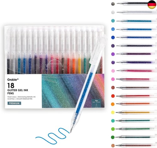 Glitzer gelstifte farben - 18,