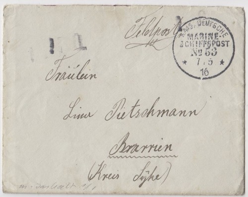 Brief marine 1916 zensur - 1916,