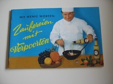 Mit wenig Worten "Zaubereien mit Verpoorten" Reklame Werbung Rezepte VINTAGE