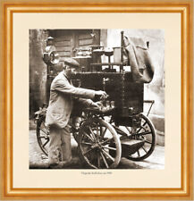 Fliegendes Kaffeehaus um 1905 Karren Zapfhahn Gläser K&K Photo 46 Gerahmt