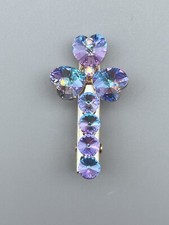 Haarclip mit Swarovski® Kristall Kleeblättige Haarspange Damen Geschenk Neu