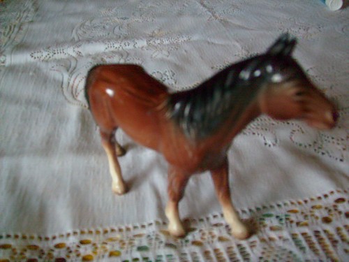 Porzellan figur pferd braun - pferd, in