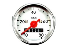 Tacho weiß 48mm Tachometer