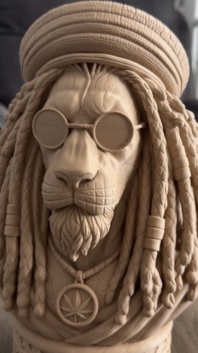 Große rasta löwe büste - löwe,