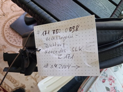 Slk r171 kofferraumdichtung - slk,