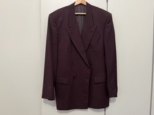 Becker Herrenanzug Doppelreiher Aubergine Super 100’s Gr. 102