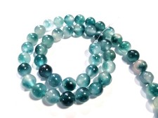 Jade Kugeln Perlen blau grün weiß transparent 8mm rund Edelstein Schmuck basteln