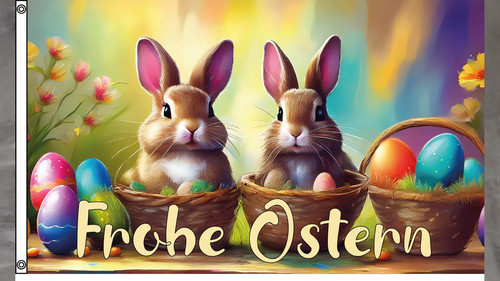 Fahne flagge frohe ostern - fahne,
