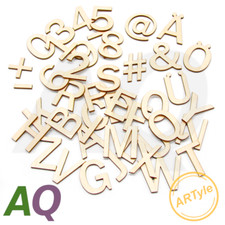 Buchstaben Zahlen Schrift Zeichen Holz natur DIY Basteln Dekoration 4 cm / 40 mm