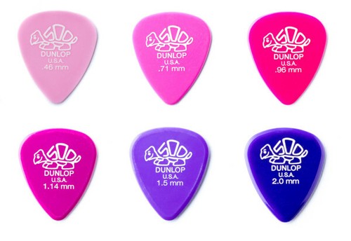 Dunlop delrin 500 plektren - delrin,
