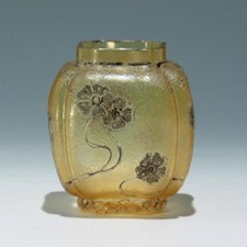 Jugendstilvase mit Ätzdekor - Carl Goldberg in Haida um 1900        