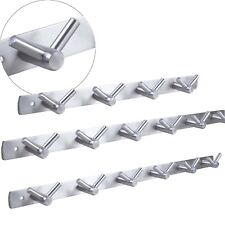 Hakenleiste Kleiderhaken EDELSTAHL 1/4/6/8/10 Haken Garderobenhaken Wandhaken
