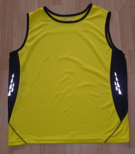 Herren Sport Top ärmellos Gr. L gelb schwarz abgesetzt Shamp